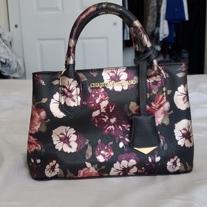 Christian Siriano Black & Floral Purse